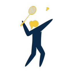 Badminton 2 colored clipart, Strike style