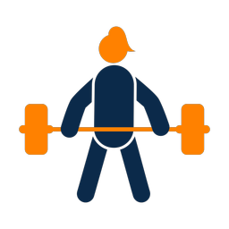 Powerlifting 2 colored clipart, Round style