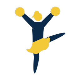 Cheerleading 2 colored clipart, Strike style