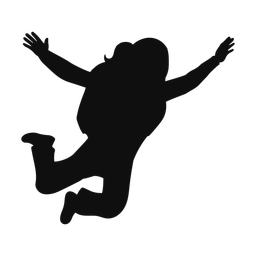 Skydiving silhouette, Classic style