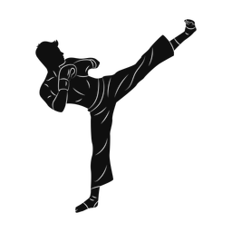 Kickboxing silhouette, Promax style