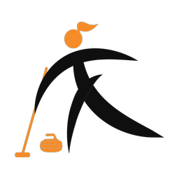 Curling 2 colored clipart, Motion style