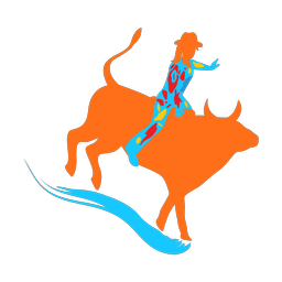 Rodeo colorful clipart, Splash style