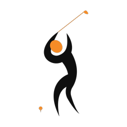 Golf 2 colored clipart, Motion style