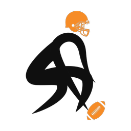 Football lineman 2 colored clipart, Motion style