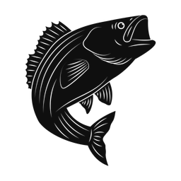 Striped bass silhouette, Promax style