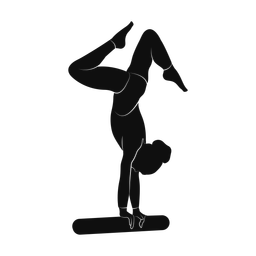 Balance beam silhouette, Promax style