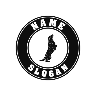 Golden Retriever Classic Name Logo – Design 10