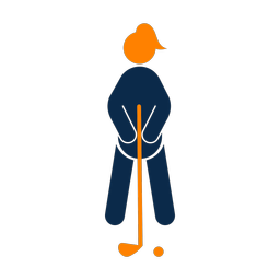 Golf 2 colored clipart, Round style