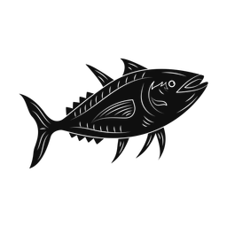 Bluefin tuna silhouette, Promax style