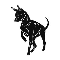 Miniature pinscher silhouette, Promax style