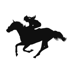 Horse racing silhouette, Classic style