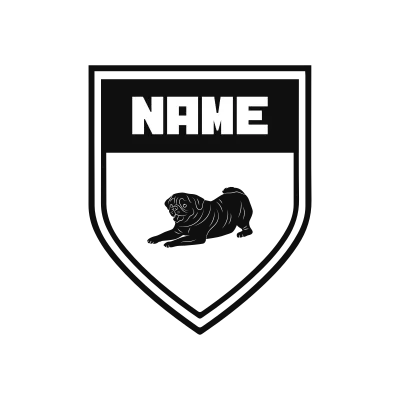 Pug Classic Name Logo – Design 9