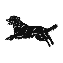 Golden retriever silhouette, Promax style