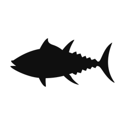 Bluefin tuna silhouette, Classic style