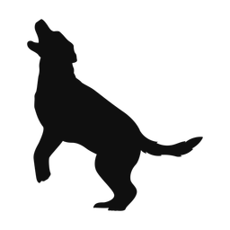 Labrador retriever silhouette, Classic style