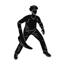 Jai alai silhouette, Promax style