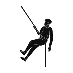 Rock climbing silhouette, Promax style