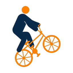 Bmx 2 colored clipart, Round style