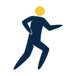 Running 2 colored clipart, Strike style