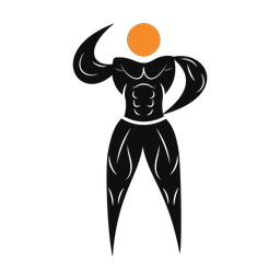 Bodybuilding 2 colored clipart, Motion style