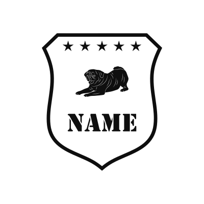 Pug Classic Name Logo – Design 13