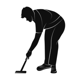 Curling silhouette, Promax style