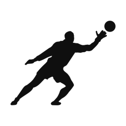 Soccer goalie silhouette, Classic style