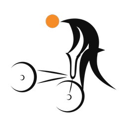 Bmx 2 colored clipart, Motion style
