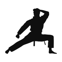 Karate silhouette, Classic style