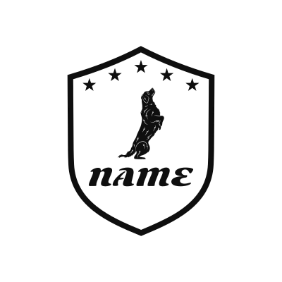 Golden Retriever Classic Name Logo – Design 12