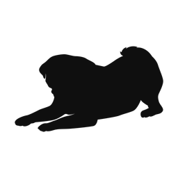 Pug silhouette, Classic style
