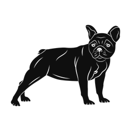 French bulldog silhouette, Promax style