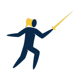 Fencing 2 colored clipart, Strike style