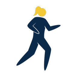 Running 2 colored clipart, Strike style