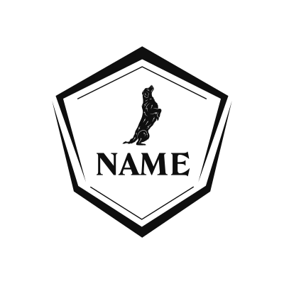 Golden Retriever Classic Name Logo – Design 11