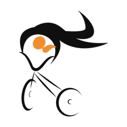 Bmx 2 colored clipart, Motion style