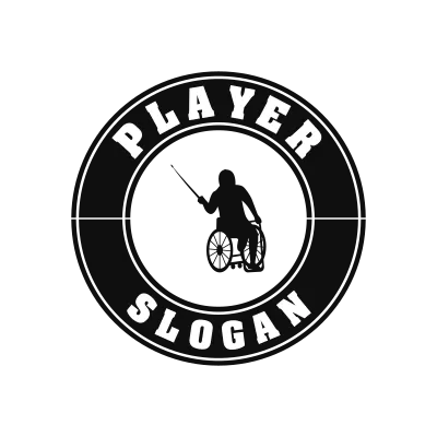 Wheelchair Fencing Classic Name Logo – Design 3
