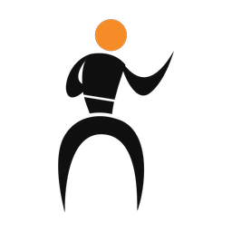 Karate 2 colored clipart, Motion style