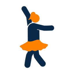 Ballet 2 colored clipart, Round style