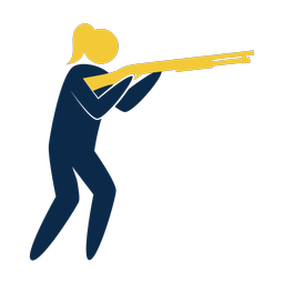 Skeet shooting 2 colored clipart, Strike style