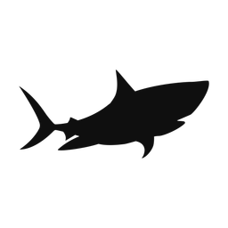 Mako shark silhouette, Classic style