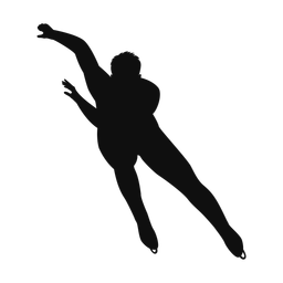 Speed skating silhouette, Classic style