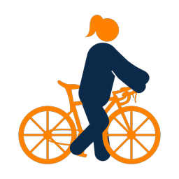 Cycling 2 colored clipart, Round style