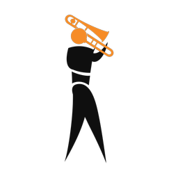 Cornet 2 colored clipart, Motion style