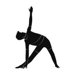 Yoga silhouette, Promax style