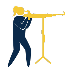 Rifle shooting 2 colored clipart, Strike style