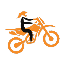 Motocross 2 colored clipart, Motion style