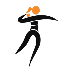 Shot put 2 colored clipart, Motion style