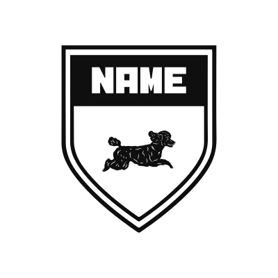 Poodle Classic Name Logo – Design 9